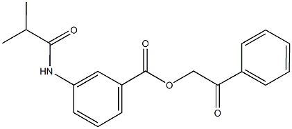 2-oxo-2-phenylethyl 3-(isobutyrylamino)benzoate Struktur