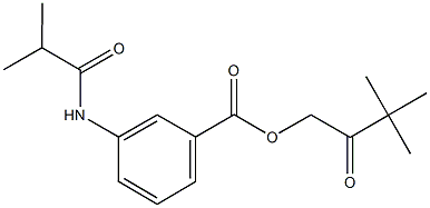3,3-dimethyl-2-oxobutyl 3-(isobutyrylamino)benzoate Struktur