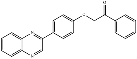 1-phenyl-2-[4-(2-quinoxalinyl)phenoxy]ethanone Structure