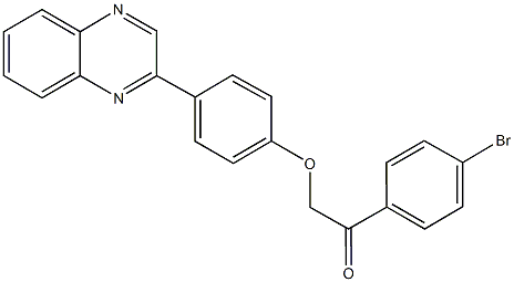 1-(4-bromophenyl)-2-[4-(2-quinoxalinyl)phenoxy]ethanone,667432-42-0,结构式