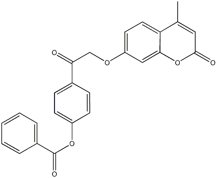 4-{2-[(4-methyl-2-oxo-2H-chromen-7-yl)oxy]acetyl}phenyl benzoate Structure