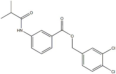 3,4-dichlorobenzyl 3-(isobutyrylamino)benzoate Struktur