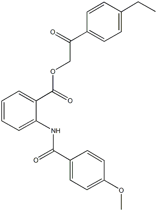 2-(4-ethylphenyl)-2-oxoethyl 2-[(4-methoxybenzoyl)amino]benzoate|