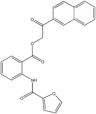 2-(2-naphthyl)-2-oxoethyl 2-(2-furoylamino)benzoate 结构式