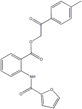 2-(4-methylphenyl)-2-oxoethyl 2-(2-furoylamino)benzoate Structure