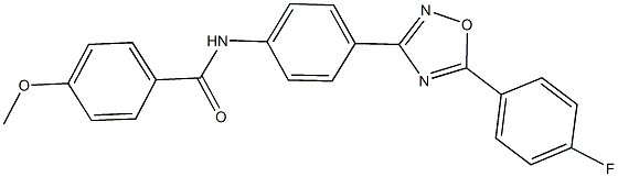 N-{4-[5-(4-fluorophenyl)-1,2,4-oxadiazol-3-yl]phenyl}-4-methoxybenzamide Struktur