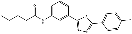 N-{3-[5-(4-methylphenyl)-1,3,4-oxadiazol-2-yl]phenyl}pentanamide Structure