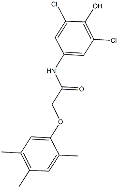 N-(3,5-dichloro-4-hydroxyphenyl)-2-(2,4,5-trimethylphenoxy)acetamide Struktur