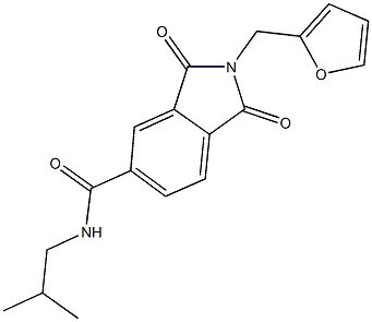 2-(2-furylmethyl)-N-isobutyl-1,3-dioxo-5-isoindolinecarboxamide Structure