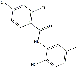 2,4-dichloro-N-(2-hydroxy-5-methylphenyl)benzamide 化学構造式