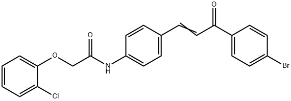 N-{4-[3-(4-bromophenyl)-3-oxo-1-propenyl]phenyl}-2-(2-chlorophenoxy)acetamide Struktur