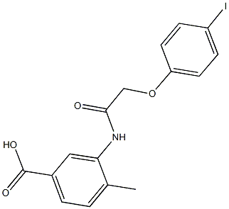 3-{[(4-iodophenoxy)acetyl]amino}-4-methylbenzoic acid,667435-25-8,结构式