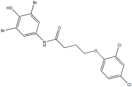 N-(3,5-dibromo-4-hydroxyphenyl)-4-(2,4-dichlorophenoxy)butanamide Structure