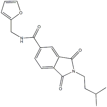 N-(2-furylmethyl)-2-isopentyl-1,3-dioxo-5-isoindolinecarboxamide Structure