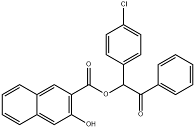 1-(4-chlorophenyl)-2-oxo-2-phenylethyl 3-hydroxy-2-naphthoate 化学構造式