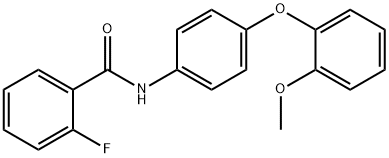 2-fluoro-N-[4-(2-methoxyphenoxy)phenyl]benzamide Struktur