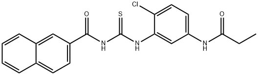 N-(4-chloro-3-{[(2-naphthoylamino)carbothioyl]amino}phenyl)propanamide Structure
