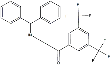 N-benzhydryl-3,5-bis(trifluoromethyl)benzamide 化学構造式