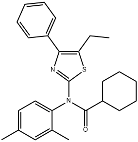 N-(2,4-dimethylphenyl)-N-(5-ethyl-4-phenyl-1,3-thiazol-2-yl)cyclohexanecarboxamide|
