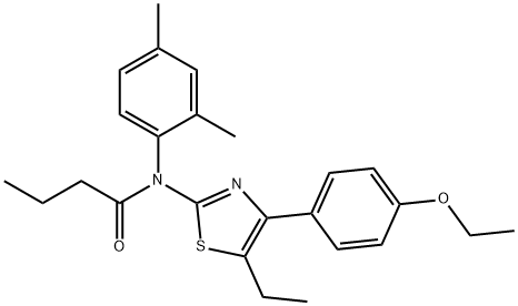 667867-33-6 N-(2,4-dimethylphenyl)-N-[4-(4-ethoxyphenyl)-5-ethyl-1,3-thiazol-2-yl]butanamide