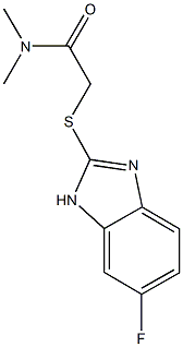 2-[(6-fluoro-1H-benzimidazol-2-yl)sulfanyl]-N,N-dimethylacetamide Structure
