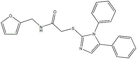 2-[(1,5-diphenyl-1H-imidazol-2-yl)sulfanyl]-N-(2-furylmethyl)acetamide Structure