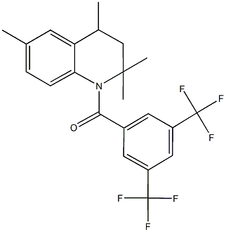 667867-50-7 1-[3,5-bis(trifluoromethyl)benzoyl]-2,2,4,6-tetramethyl-1,2,3,4-tetrahydroquinoline