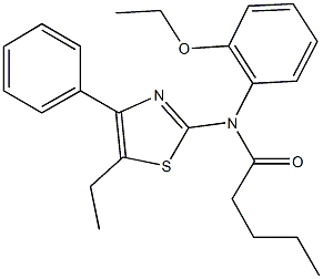 N-(2-ethoxyphenyl)-N-(5-ethyl-4-phenyl-1,3-thiazol-2-yl)pentanamide Structure