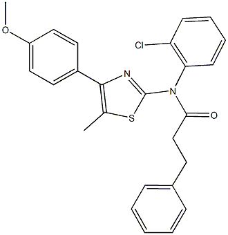 N-(2-chlorophenyl)-N-[4-(4-methoxyphenyl)-5-methyl-1,3-thiazol-2-yl]-3-phenylpropanamide Struktur
