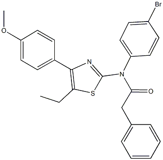 N-(4-bromophenyl)-N-[5-ethyl-4-(4-methoxyphenyl)-1,3-thiazol-2-yl]-2-phenylacetamide|