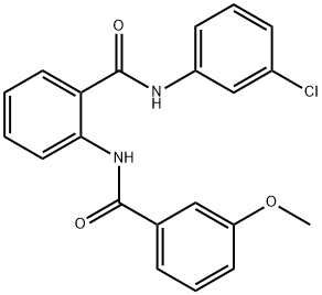 N-(3-chlorophenyl)-2-[(3-methoxybenzoyl)amino]benzamide,667867-88-1,结构式