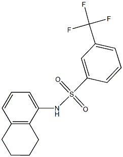 N-(5,6,7,8-tetrahydro-1-naphthalenyl)-3-(trifluoromethyl)benzenesulfonamide Struktur