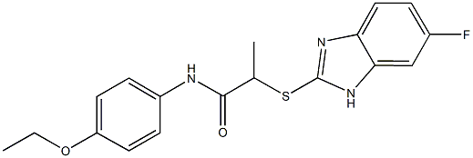 N-(4-ethoxyphenyl)-2-[(6-fluoro-1H-benzimidazol-2-yl)sulfanyl]propanamide Struktur