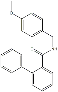 N-(4-methoxybenzyl)[1,1'-biphenyl]-2-carboxamide 化学構造式