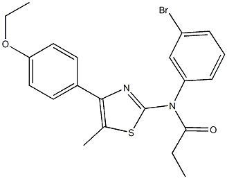 N-(3-bromophenyl)-N-[4-(4-ethoxyphenyl)-5-methyl-1,3-thiazol-2-yl]propanamide Structure