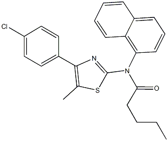 N-[4-(4-chlorophenyl)-5-methyl-1,3-thiazol-2-yl]-N-(1-naphthyl)pentanamide Struktur
