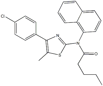 N-[4-(4-chlorophenyl)-5-methyl-1,3-thiazol-2-yl]-N-(1-naphthyl)pentanamide|