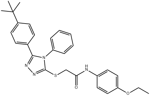 2-{[5-(4-tert-butylphenyl)-4-phenyl-4H-1,2,4-triazol-3-yl]sulfanyl}-N-(4-ethoxyphenyl)acetamide Structure