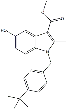 methyl 1-(4-tert-butylbenzyl)-5-hydroxy-2-methyl-1H-indole-3-carboxylate Struktur