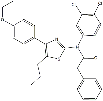 N-(3,4-dichlorophenyl)-N-[4-(4-ethoxyphenyl)-5-propyl-1,3-thiazol-2-yl]-2-phenylacetamide Structure