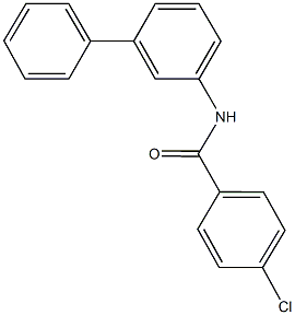 N-[1,1'-biphenyl]-3-yl-4-chlorobenzamide Struktur