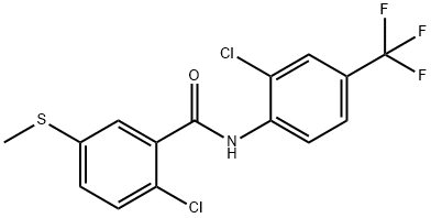 667868-41-9 2-chloro-N-[2-chloro-4-(trifluoromethyl)phenyl]-5-(methylsulfanyl)benzamide