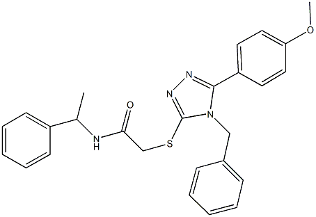 2-{[4-benzyl-5-(4-methoxyphenyl)-4H-1,2,4-triazol-3-yl]sulfanyl}-N-(1-phenylethyl)acetamide Structure