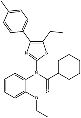 N-(2-ethoxyphenyl)-N-[5-ethyl-4-(4-methylphenyl)-1,3-thiazol-2-yl]cyclohexanecarboxamide Structure