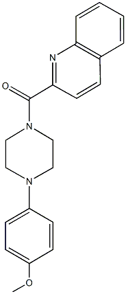 methyl 4-[4-(2-quinolinylcarbonyl)-1-piperazinyl]phenyl ether Structure