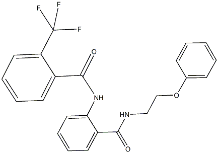 N-(2-phenoxyethyl)-2-{[2-(trifluoromethyl)benzoyl]amino}benzamide Structure