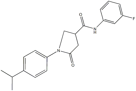 N-(3-fluorophenyl)-1-(4-isopropylphenyl)-5-oxo-3-pyrrolidinecarboxamide Structure