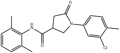 667869-05-8 1-(3-chloro-4-methylphenyl)-N-(2,6-dimethylphenyl)-5-oxo-3-pyrrolidinecarboxamide