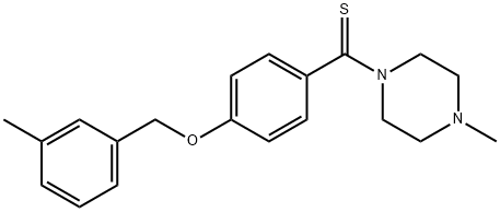 3-methylbenzyl 4-[(4-methyl-1-piperazinyl)carbothioyl]phenyl ether Structure