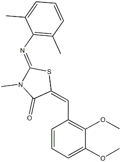 667869-38-7 5-(2,3-dimethoxybenzylidene)-2-[(2,6-dimethylphenyl)imino]-3-methyl-1,3-thiazolidin-4-one